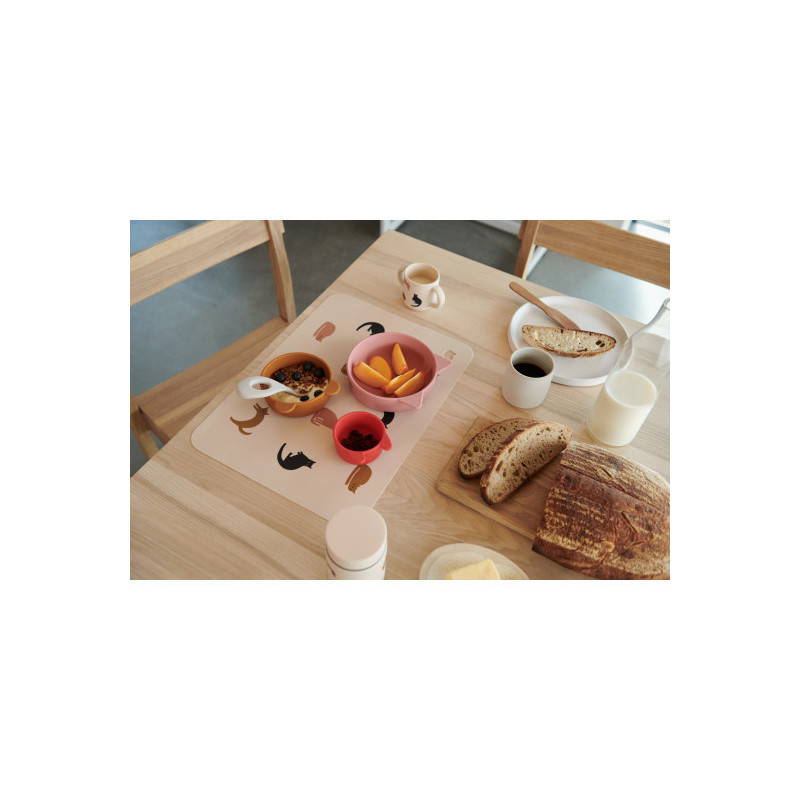 Liewood - Jude Printed Placemat, Horses / Dark rosetta