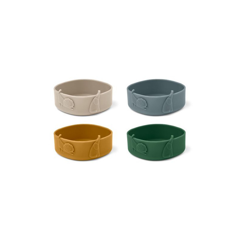 Liewood - Emily skål 4-Pack, Garden green