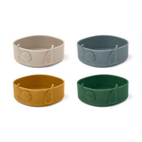 Liewood - Emily skål 4-Pack, Garden green