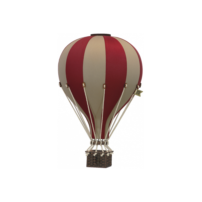 Super Balloon - Luftballong Small Ljusbrun/vinröd