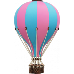 Super Balloon - Luftballong Medium Turkos/ljusrosa