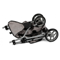 MAMAMEMO - Jogger tvillingdockvagn, grå