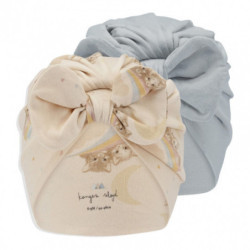 Konges slöjd - 2-pack Mössor Rainbow kitty / Pearl blue, 3-6 mån