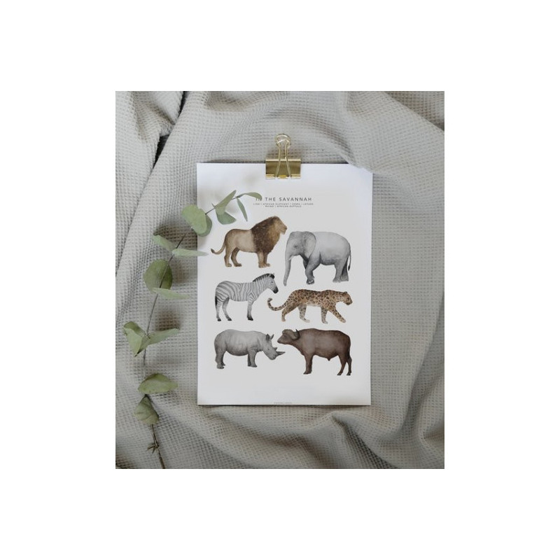 Fashionell - Poster, In the Savannah 50x70cm