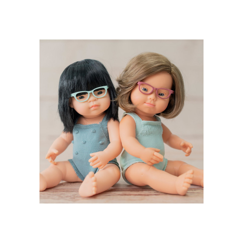 Miniland - Docka Chi med sparkdräkt, 38 cm