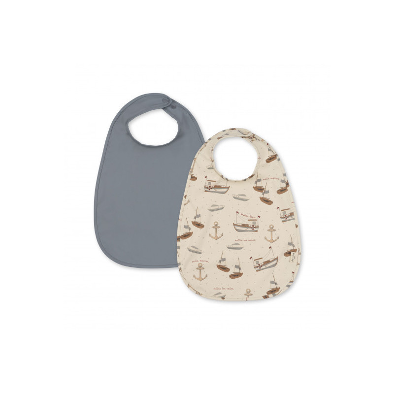 Konges slöjd - 2-pack Haklapp, Sail away