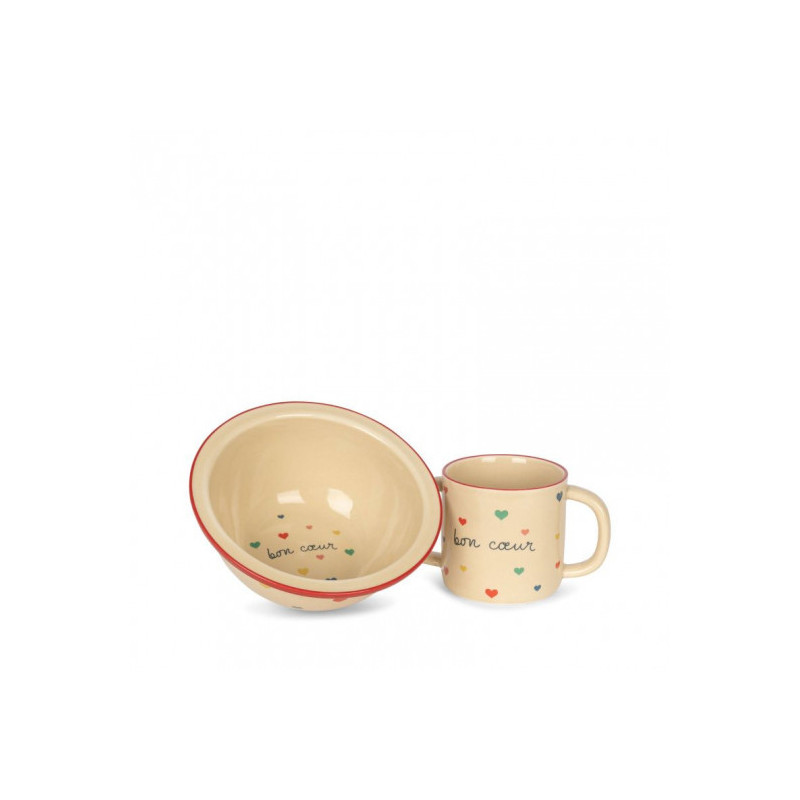 Konges slöjd - Matset, Skål med mugg Bon Coeur