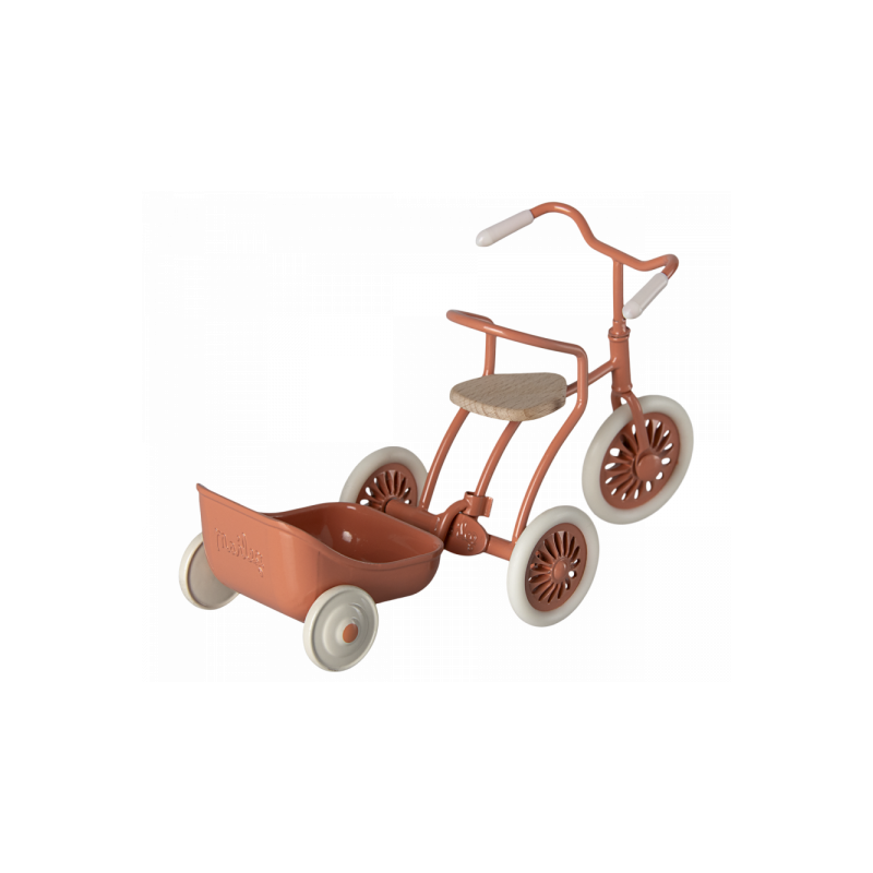Maileg - Tricycle hanger Mouse, coral