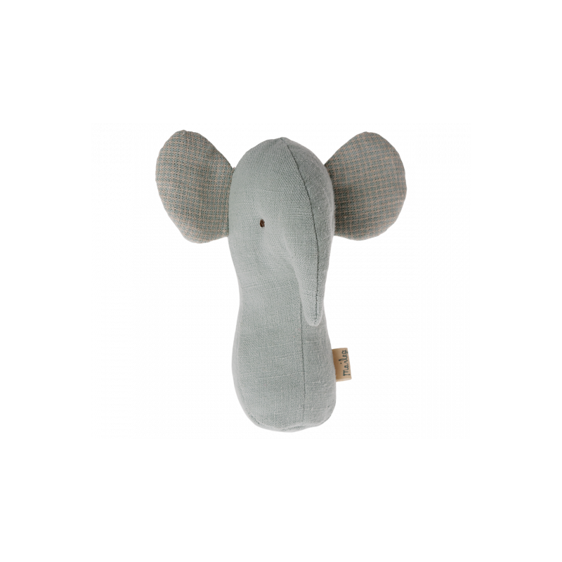 Maileg - Lullaby friends, Elephant rattle - Light dusty blue