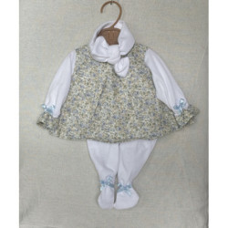 Llorens spansk docka - Kläder - Klänning, blå rosor