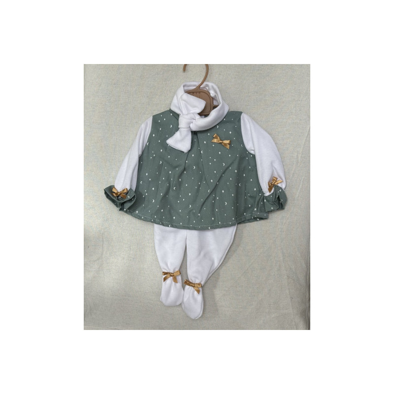 Llorens spansk docka - Kläder - Grön klänning