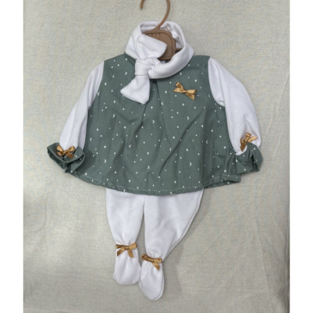 Llorens spansk docka - Kläder - Grön klänning