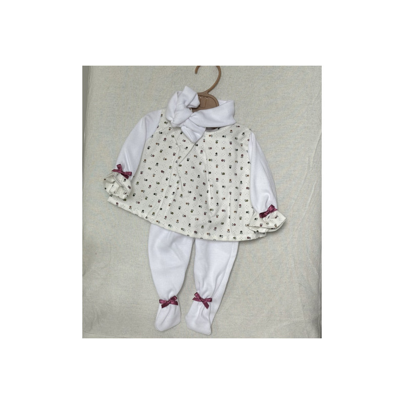 Llorens spansk docka - Kläder - Klänning, prickar och blommor