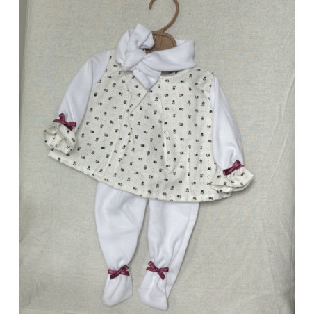 Llorens spansk docka - Kläder - Klänning, prickar och blommor