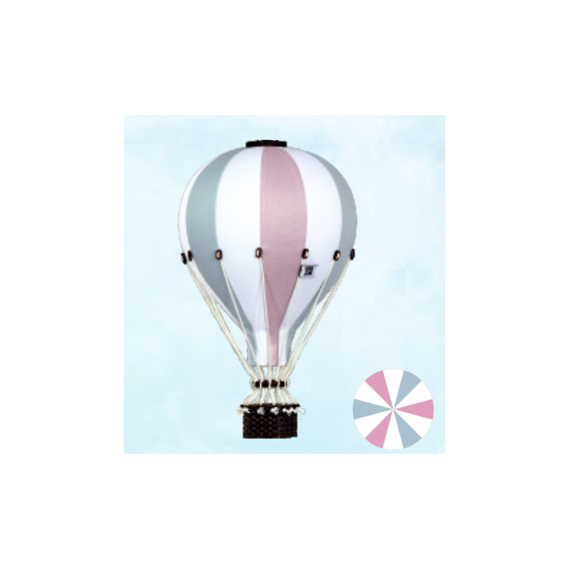 Super Balloon - Luftballong Small vit/ljusblå/rosa