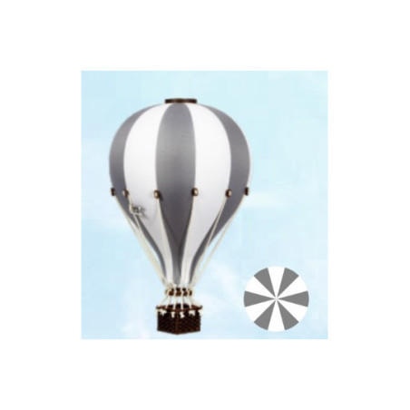 Super Balloon - Luftballong Medium vit/grå