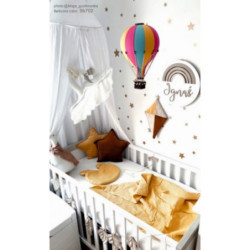 Super Balloon - Luftballong Medium gul/ceris/turkos