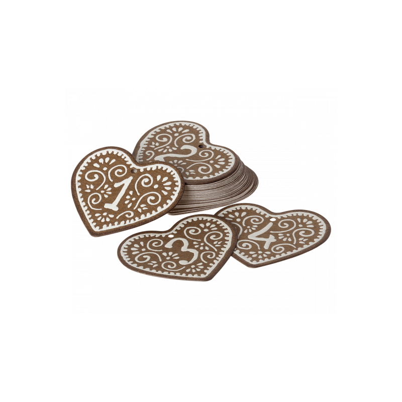 Maileg - Etiketter för adventskalender, Nr. 1-24