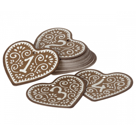 Maileg - Etiketter för adventskalender, Nr. 1-24