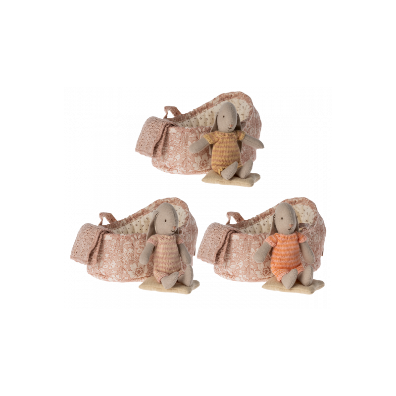 Maileg - Bunny in carry cot, Micro