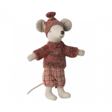 Maileg - Storasyster mus på skidor - Rose