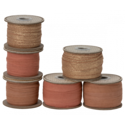 Maileg - Presentsnöre, 25m - Vintage rose/Gold