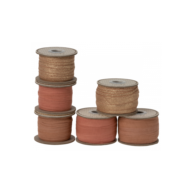 Maileg - Presentsnöre, 25m - Vintage rose/Gold