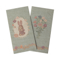 Maileg - Servetter, Lapin de Pâques - Green/Rose