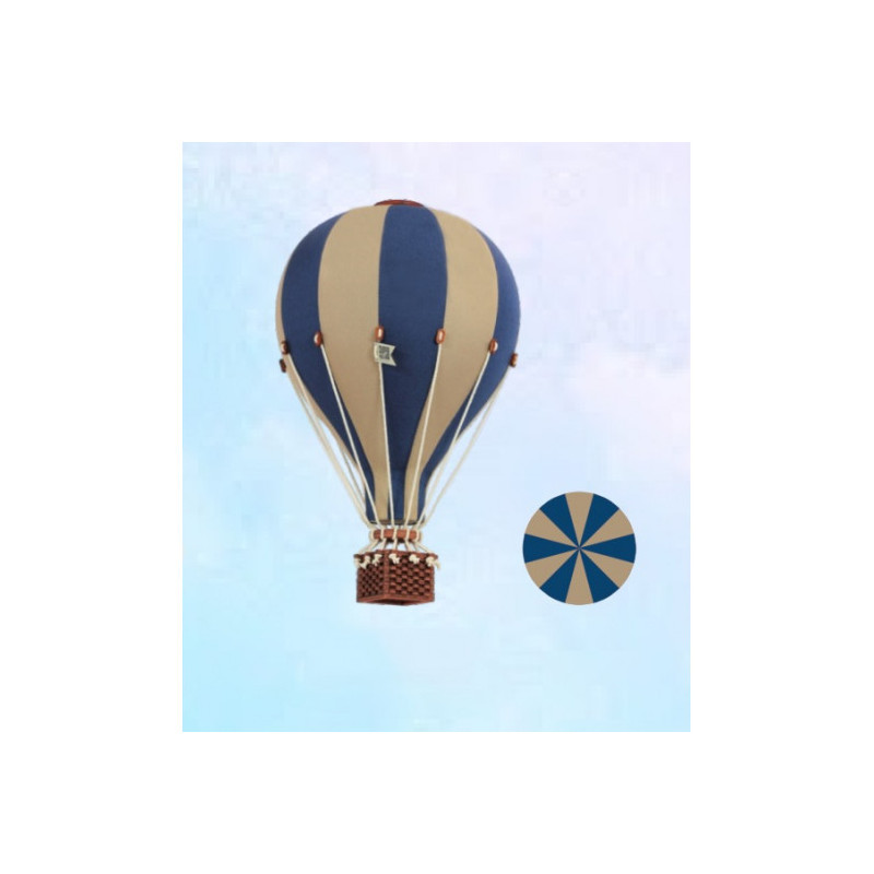 Super Balloon - Luftballong Medium marinblå/beige