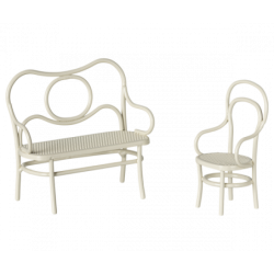 Maileg - Café set, Mouse, Small - Off white