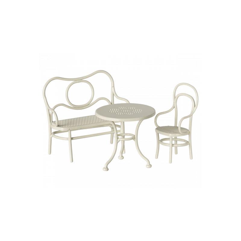 Maileg - Café set, Mouse, Small - Off white