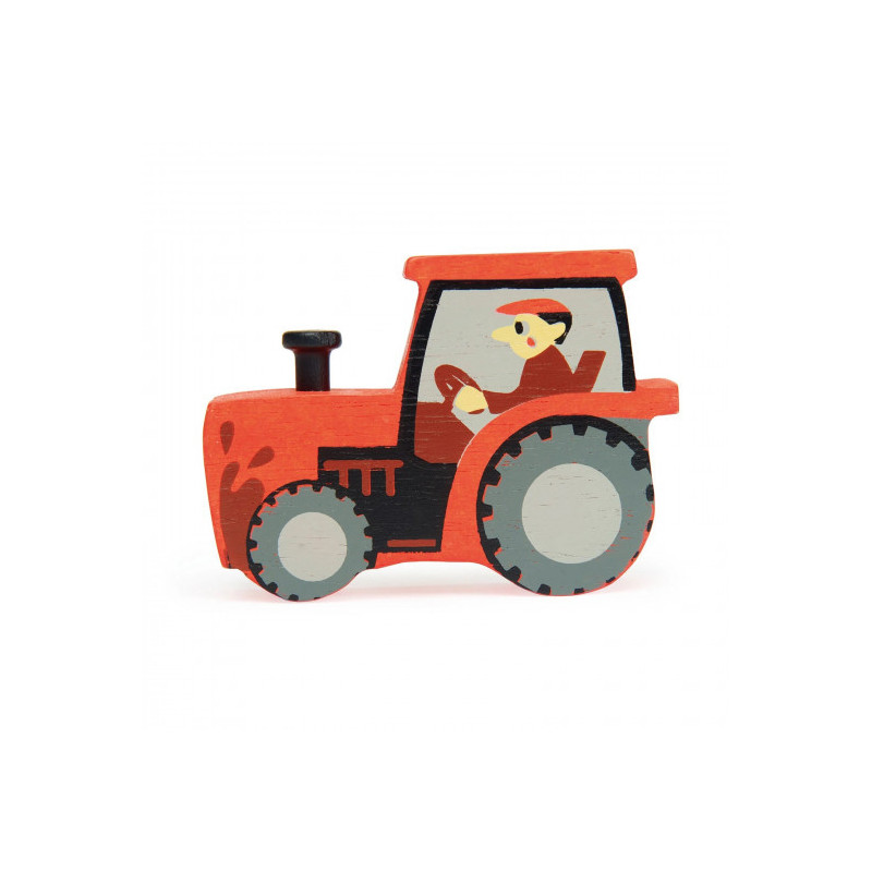 Tender leaf toys - Traktor i trä