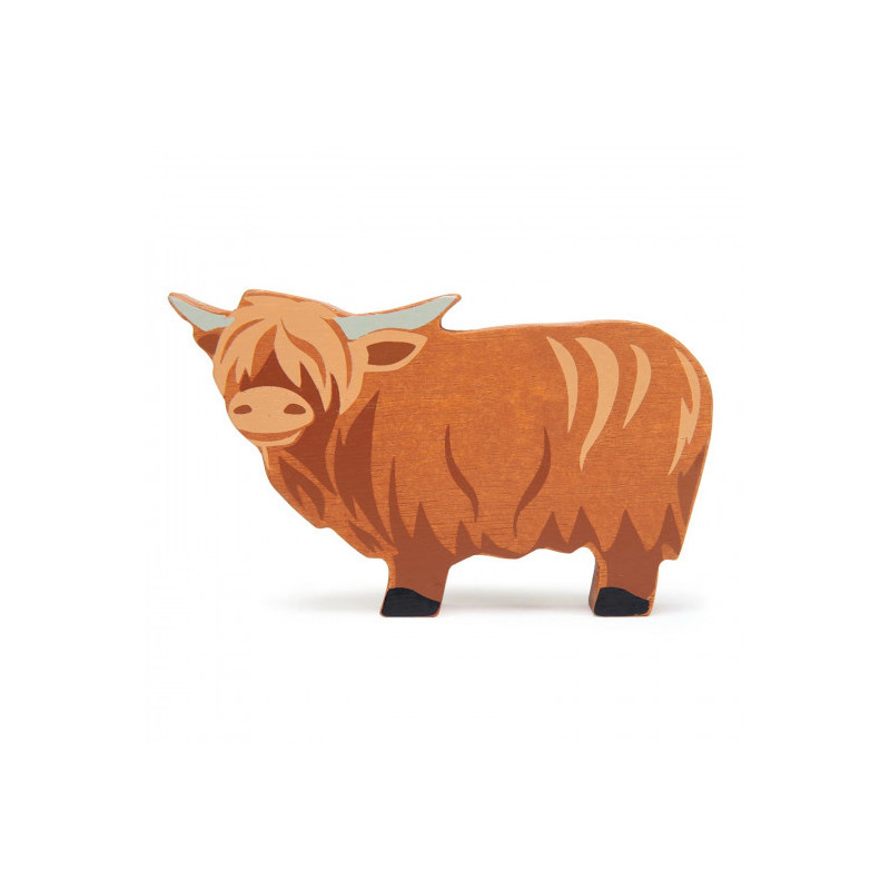 Tender leaf toys - Highland Cow i trä