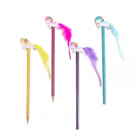 Trendhaus - DREAMLAND Pencil & Eraser, 4 assorted