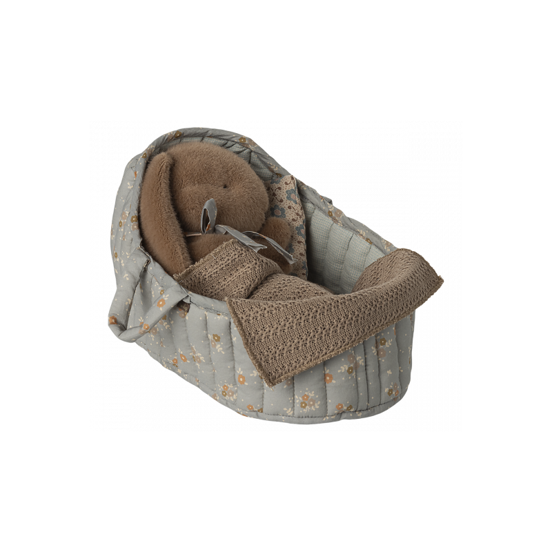 Maileg - Carry cot, Large - Blue