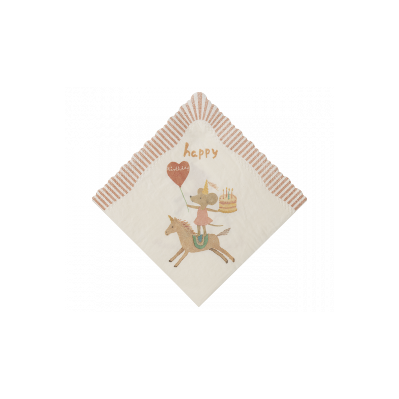 Maileg - Servetter, Happy birthday - Unicorn