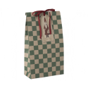 Maileg - Presentpåse, Medium - Checker Green