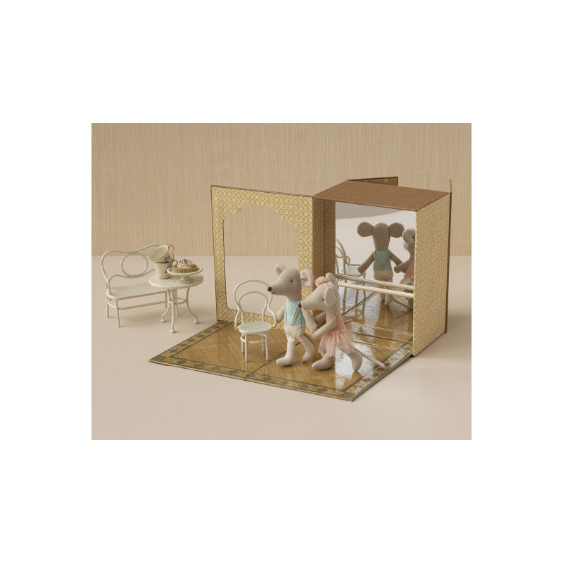 Maileg - Ballet mice in dance studio, Little sister and brother