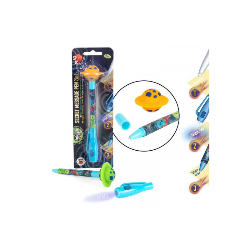 Trendhaus - SPACE ADVENTURE Secret Message Pen with biros, 2 assorted