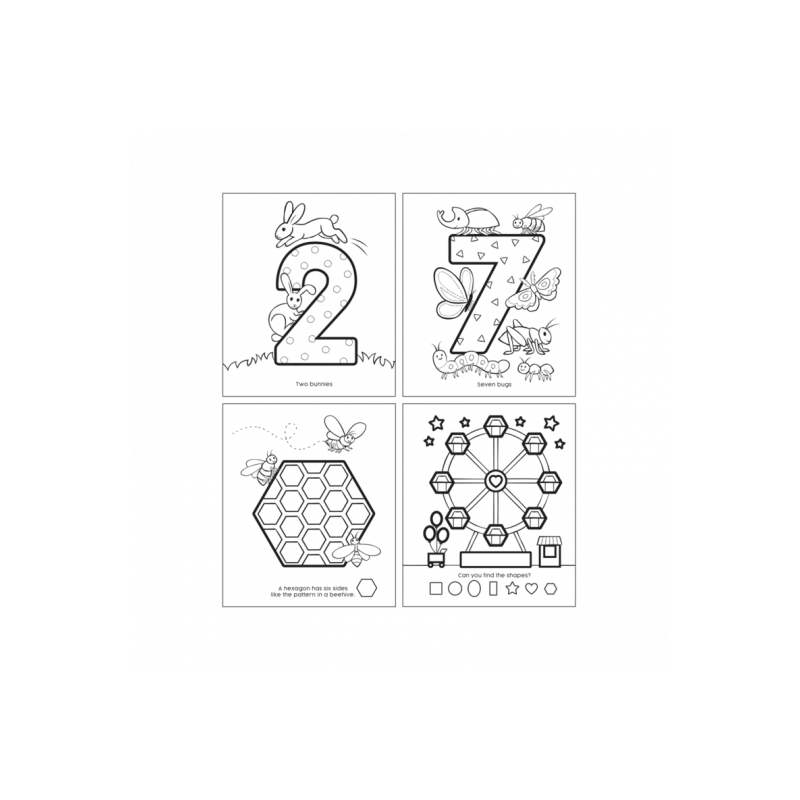 OOLY - Color-in’ Book – 123 Shapes & Numbers