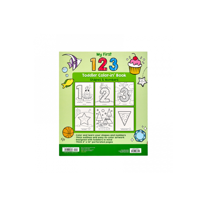 OOLY - Color-in’ Book – 123 Shapes & Numbers