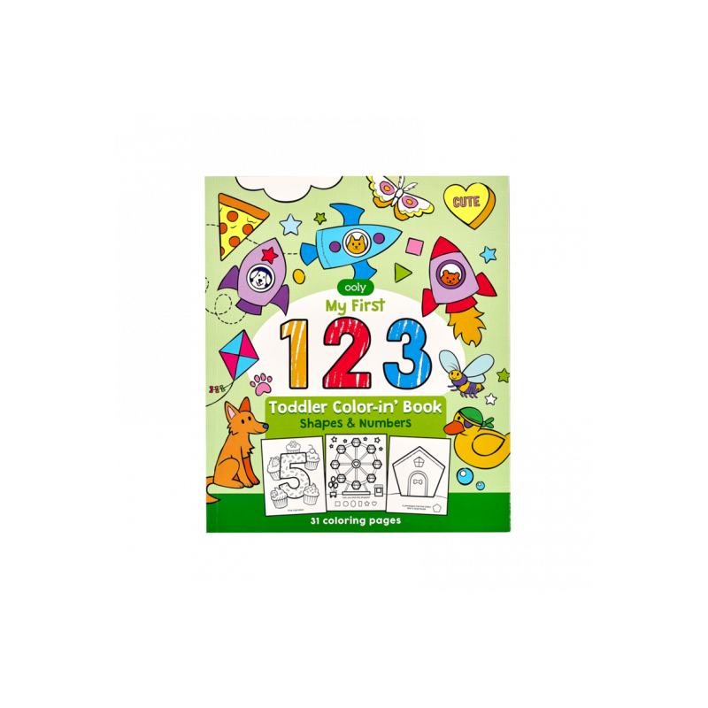 OOLY - Color-in’ Book – 123 Shapes & Numbers