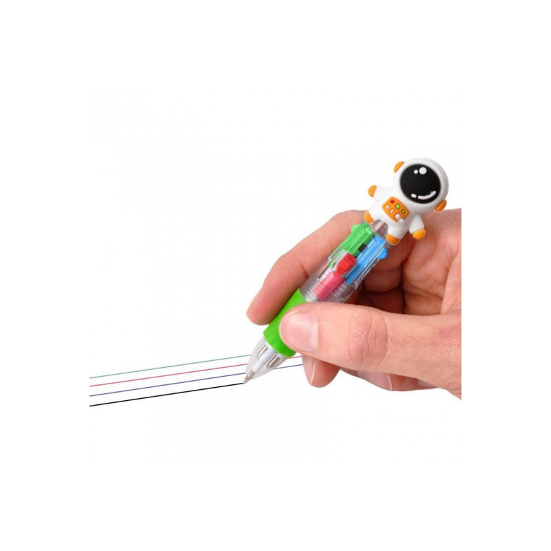 Trendhaus - SPACE ADVENTURE Multi-colour pen with topper, 3 assorted