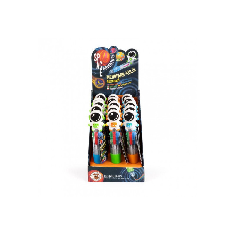Trendhaus - SPACE ADVENTURE Multi-colour pen with topper, 3 assorted