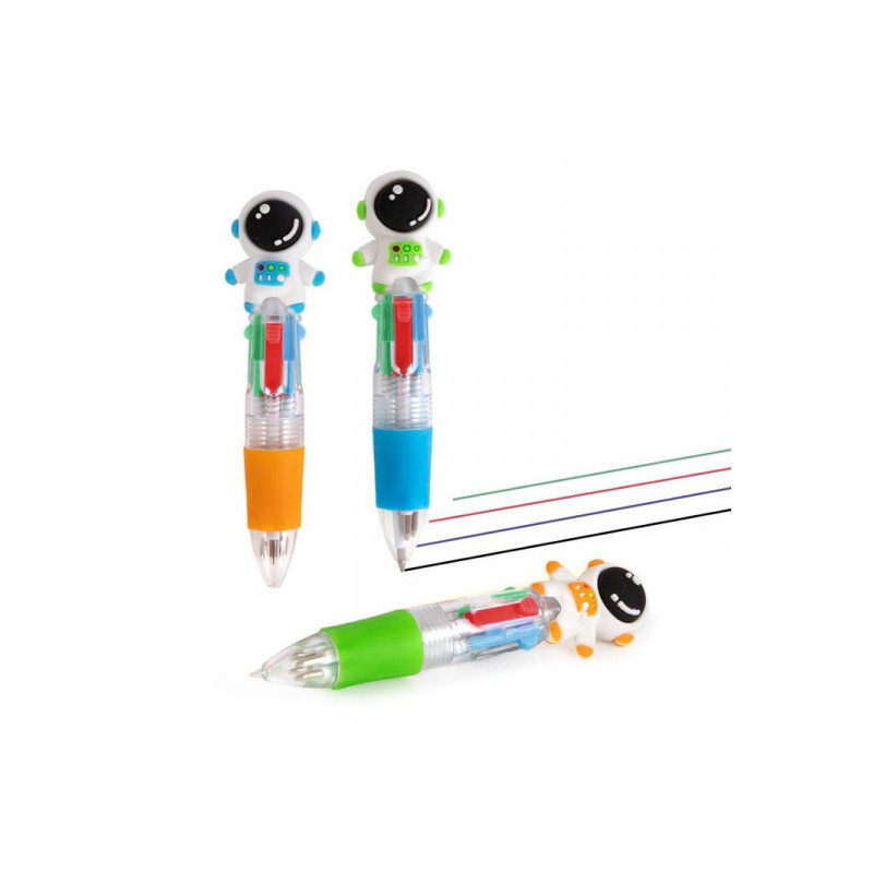 Trendhaus - SPACE ADVENTURE Multi-colour pen with topper, 3 assorted
