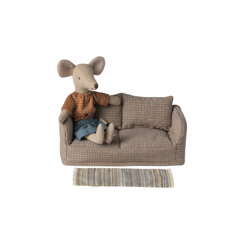 Maileg - Miniatyr matta, Large - randig