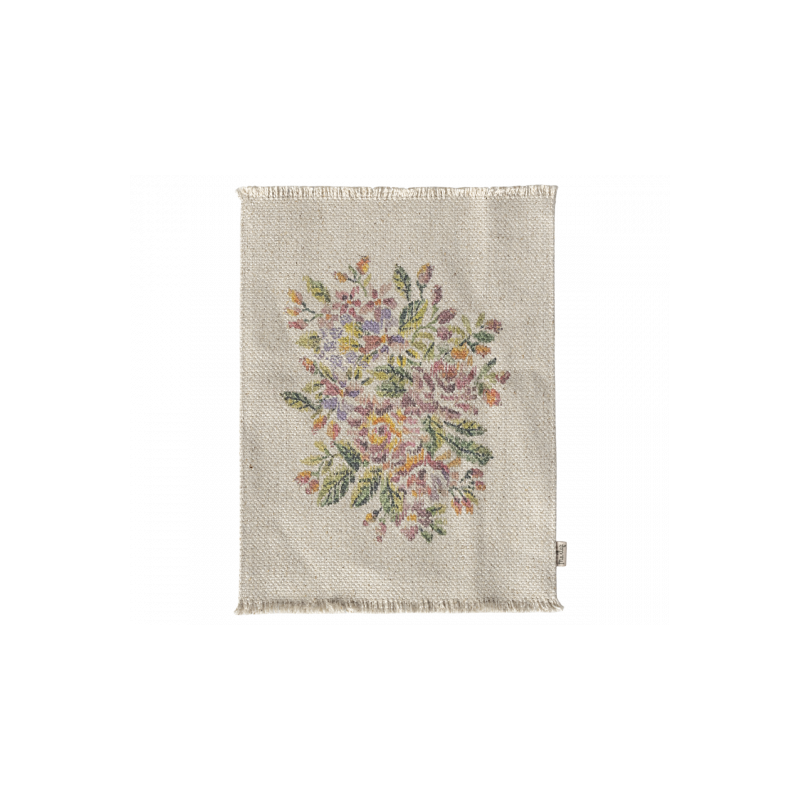 Maileg - Miniatyr matta, Large - blommor