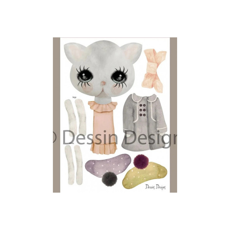 Dessin Design - Sprattelgubbe, "Jumping Jack" - Katt