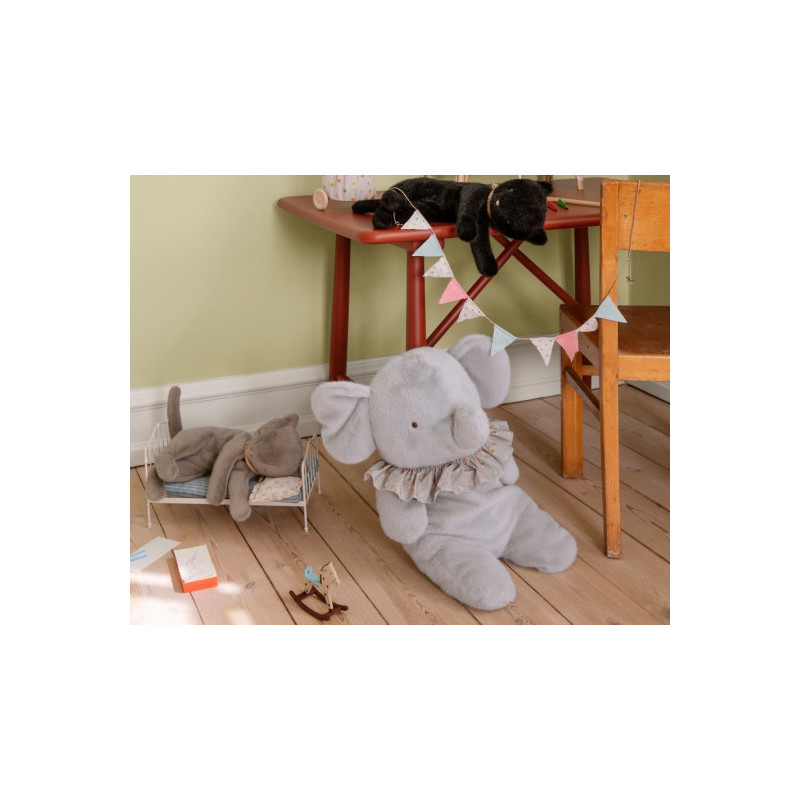 Maileg - Sleeping kitten, Medium - Grey