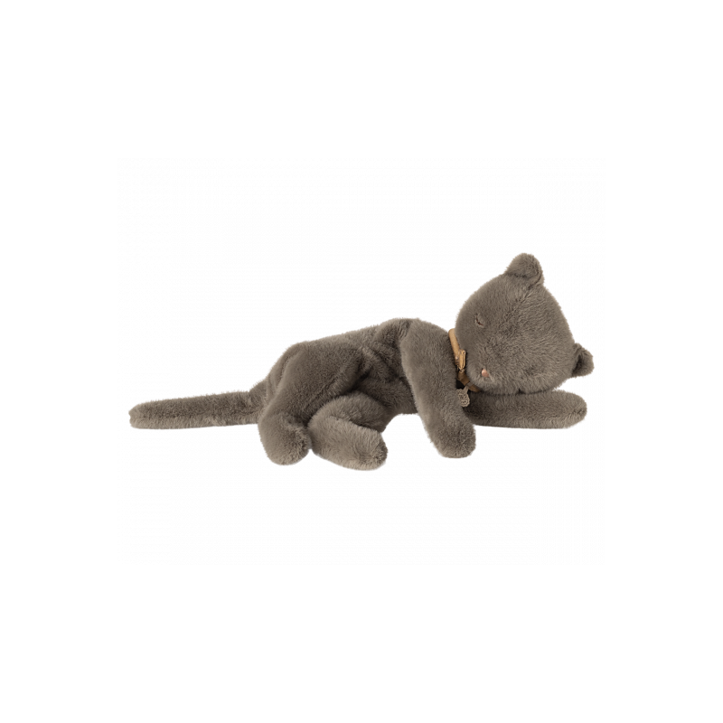 Maileg - Sleeping kitten, Medium - Grey